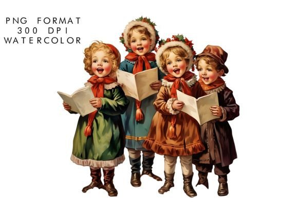 Download Watercolor Christmas Carol Sublimation - Sub Collection