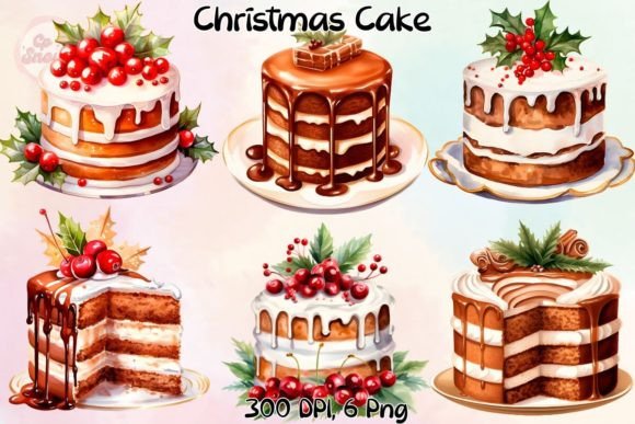 Download Christmas Cake Sublimation Clipart - Sub Collection