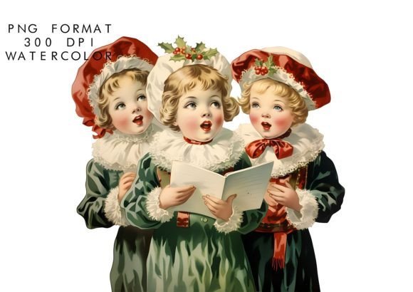 Download Watercolor Christmas Carol Sublimation - Sub Collection