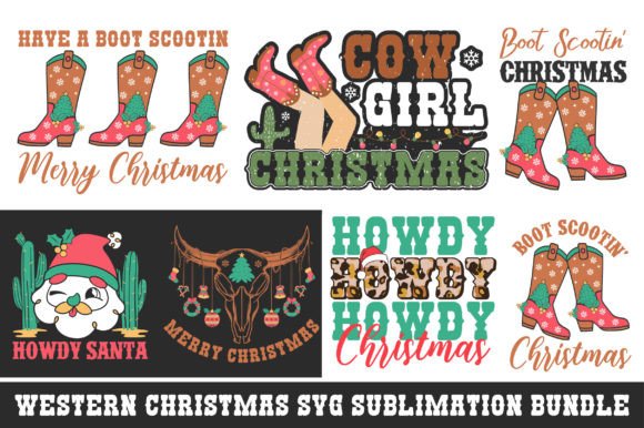 Download Western Christmas SVG Sublimation Bundle - Sub Collection