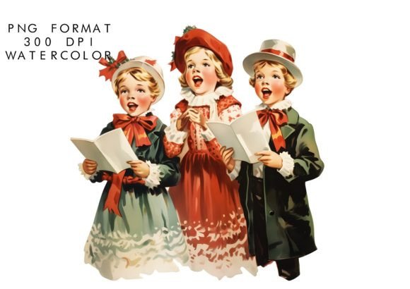 Download Watercolor Christmas Carol Sublimation - Sub Collection