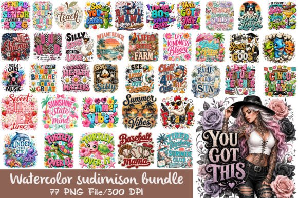 Download Watercolor Sublimation T-shirt Designs - Sub Collection