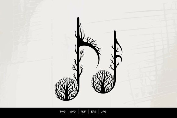 Download Nature Music Notes Silhouette SVG - Premium Bundle