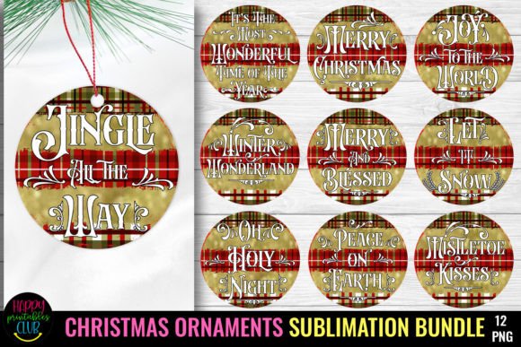 Download Christmas Ornaments Sublimation Bundle - Sub Collection