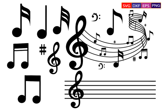 Download Music Notes SVG,music Keys Bundle - Premium Resources