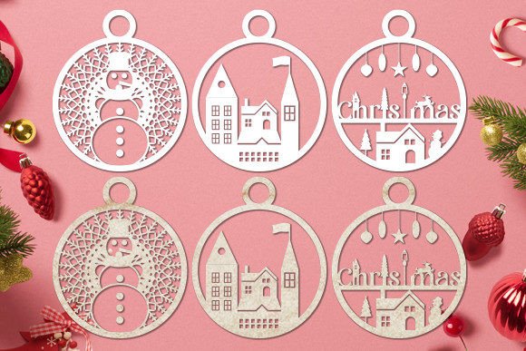 Download Laser Cut Christmas Baubles - Premium Bundle