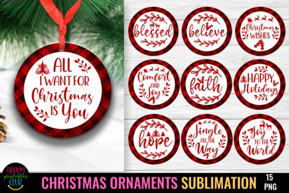Download Christmas Ornaments Sublimation Bundle - Sub Collection