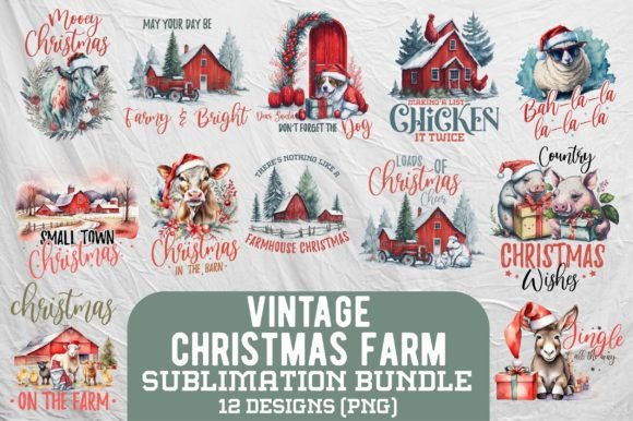 Download Christmas Farm Sublimation Bundle - Sub Collection